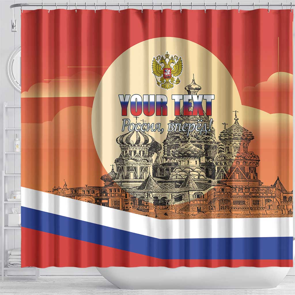 Personalized Russia Day 12th June Shower Curtain Red Square Moscow