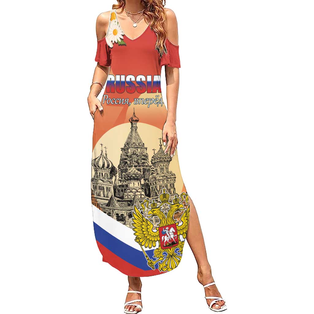 Personalized Russia Day 12th June Summer Maxi Dress Red Square Moscow