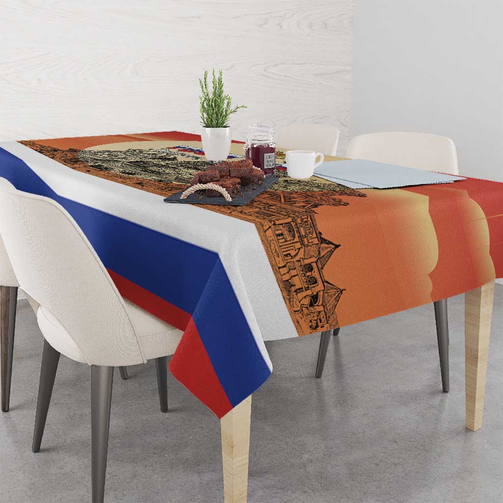 Personalized Russia Day 12th June Tablecloth Red Square Moscow