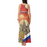 Personalized Russia Day 12th June Tank Maxi Dress Red Square Moscow