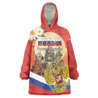 Personalized Russia Day 12th June Wearable Blanket Hoodie Red Square Moscow