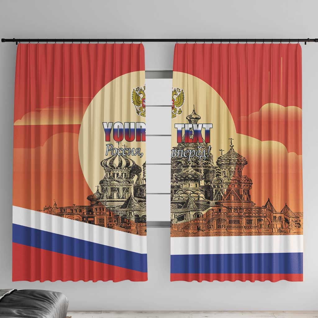 Personalized Russia Day 12th June Window Curtain Red Square Moscow