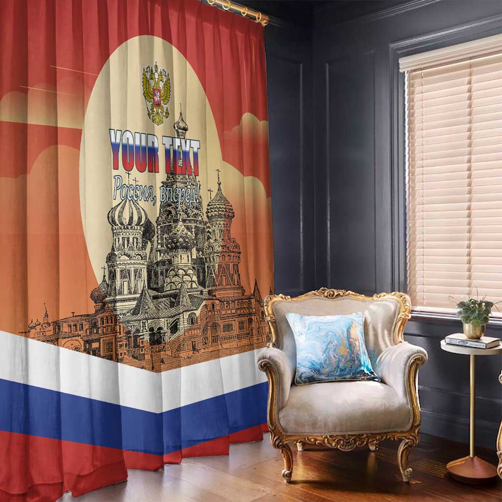 Personalized Russia Day 12th June Window Curtain Red Square Moscow