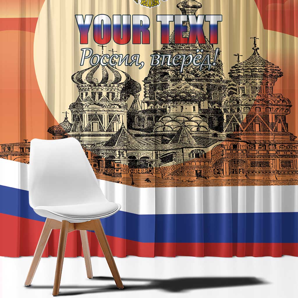 Personalized Russia Day 12th June Window Curtain Red Square Moscow