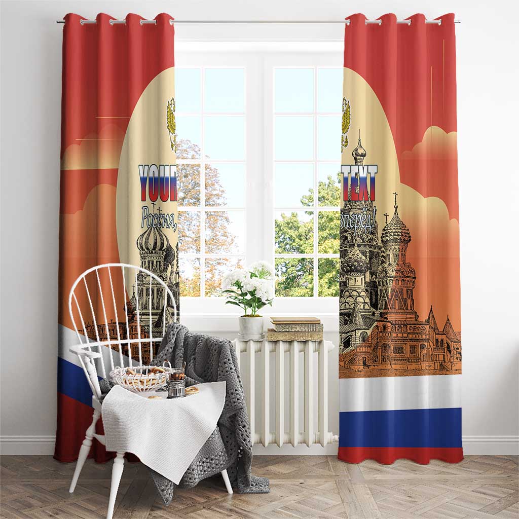 Personalized Russia Day 12th June Window Curtain Red Square Moscow