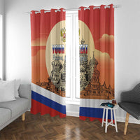 Personalized Russia Day 12th June Window Curtain Red Square Moscow