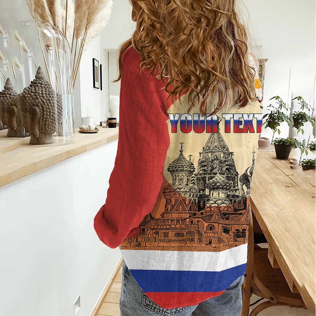 Personalized Russia Day 12th June Women Casual Shirt Red Square Moscow