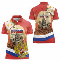 Personalized Russia Day 12th June Women Polo Shirt Red Square Moscow