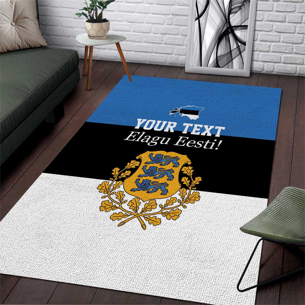 Personalized Estonia Flag Day 4 June Area Rug Elagu Esti!