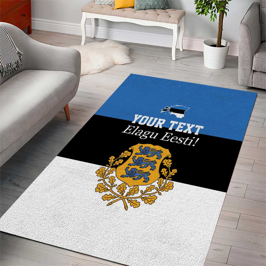 Personalized Estonia Flag Day 4 June Area Rug Elagu Esti!