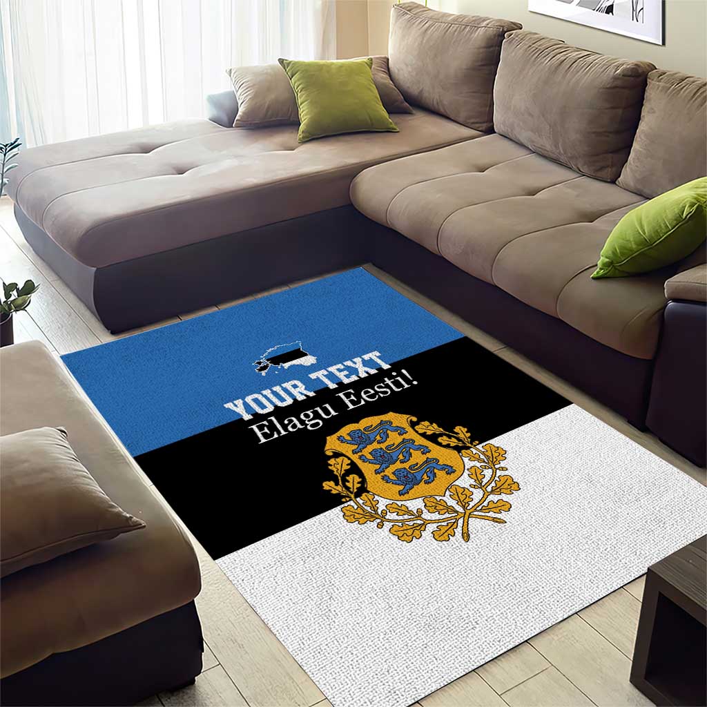 Personalized Estonia Flag Day 4 June Area Rug Elagu Esti!