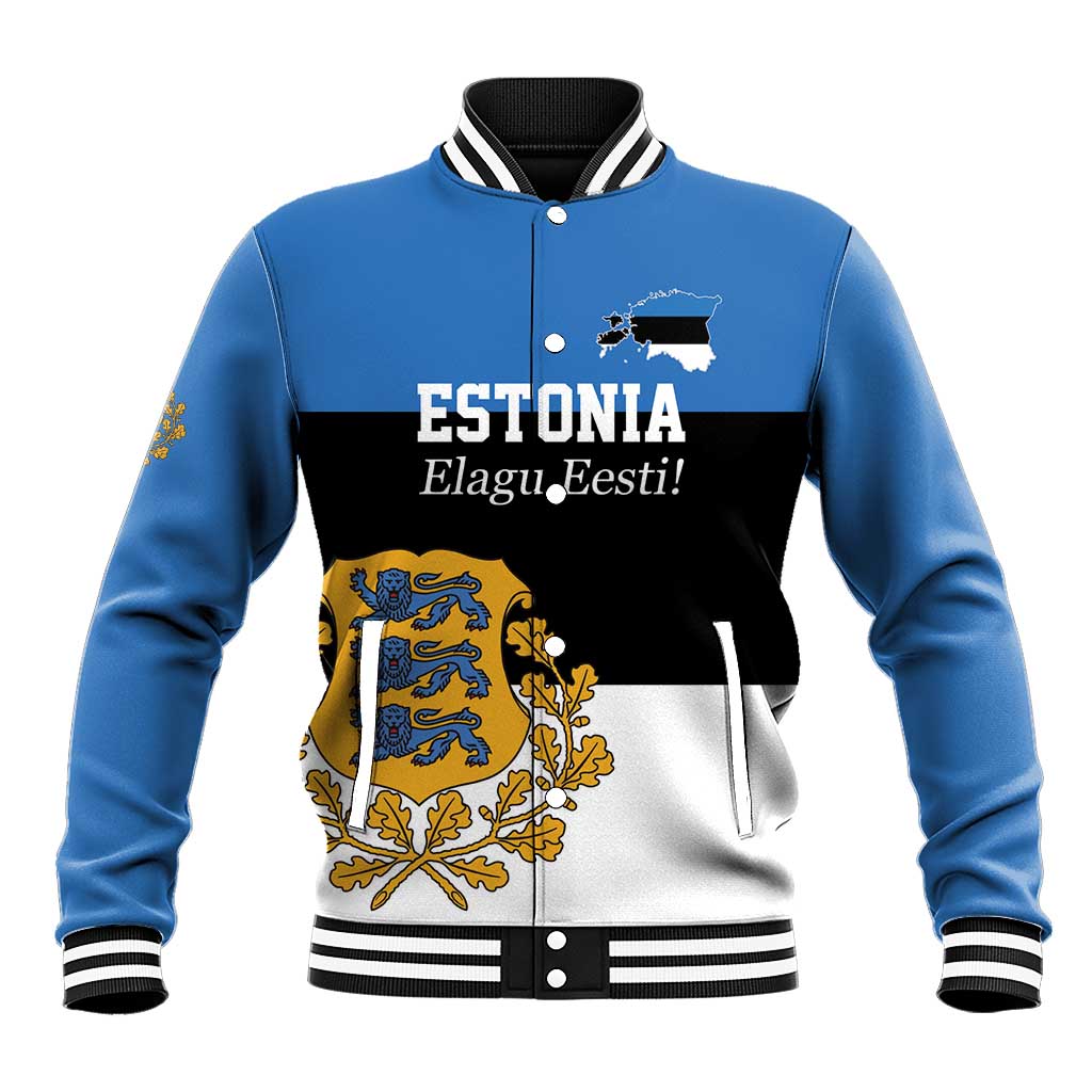 Personalized Estonia Flag Day 4 June Baseball Jacket Elagu Esti!