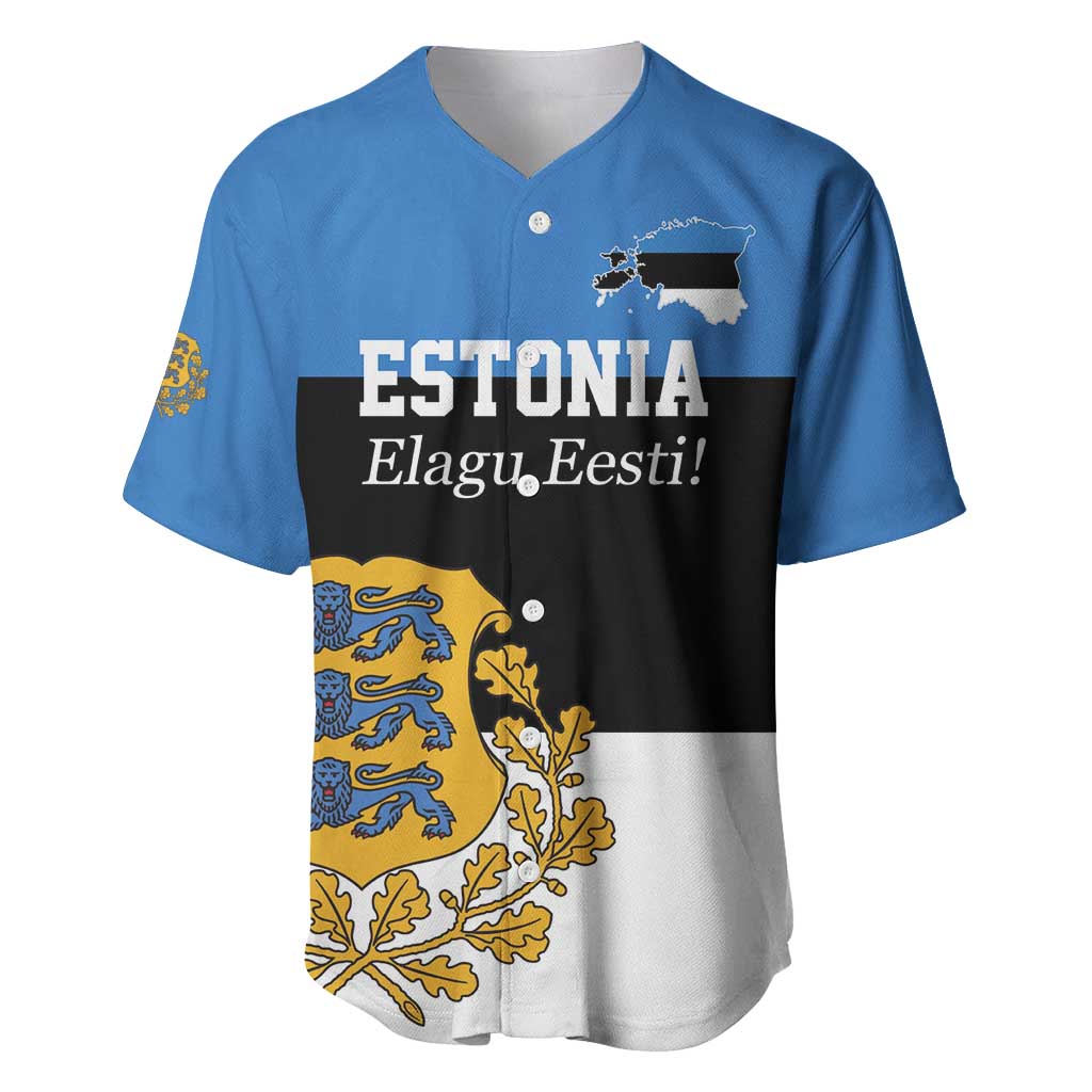 Personalized Estonia Flag Day 4 June Baseball Jersey Elagu Esti!