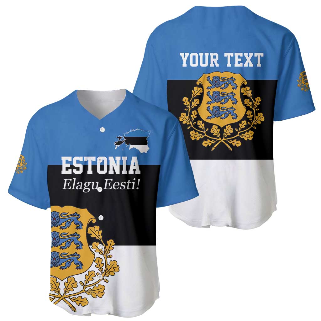 Personalized Estonia Flag Day 4 June Baseball Jersey Elagu Esti!