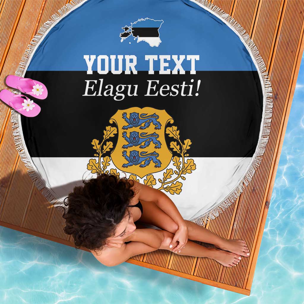 Personalized Estonia Flag Day 4 June Beach Blanket Elagu Esti!
