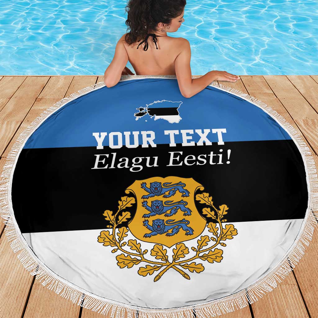 Personalized Estonia Flag Day 4 June Beach Blanket Elagu Esti!