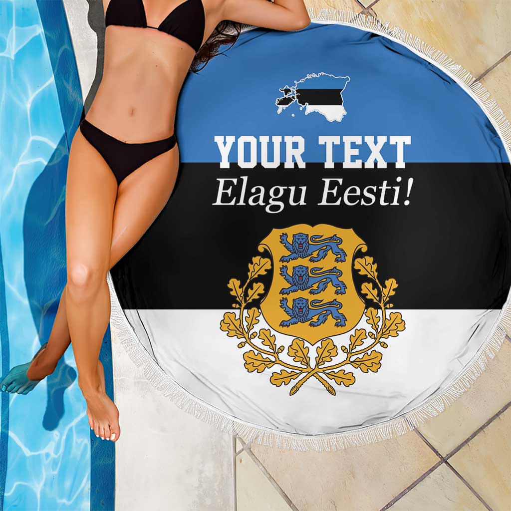 Personalized Estonia Flag Day 4 June Beach Blanket Elagu Esti!