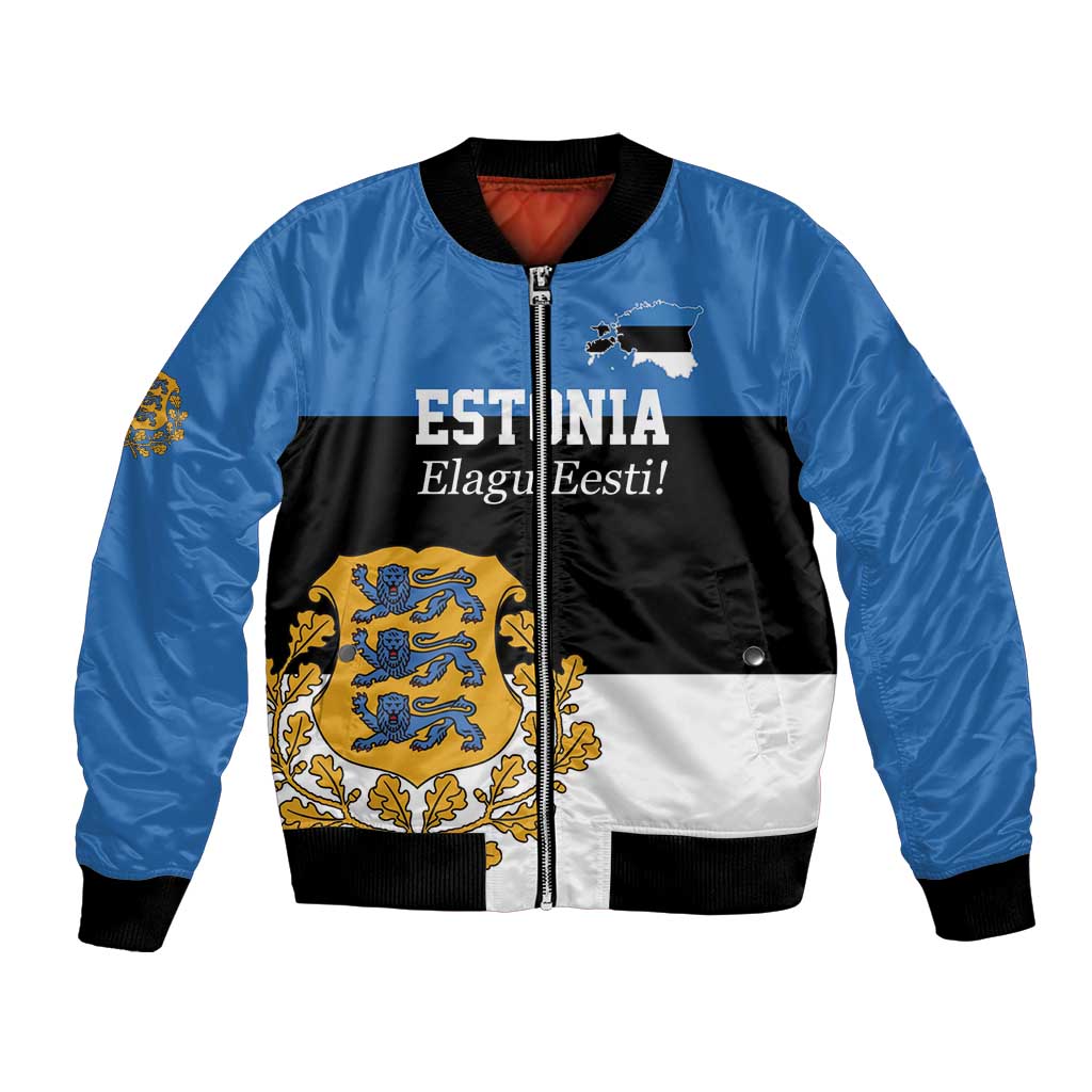 Personalized Estonia Flag Day 4 June Bomber Jacket Elagu Esti!