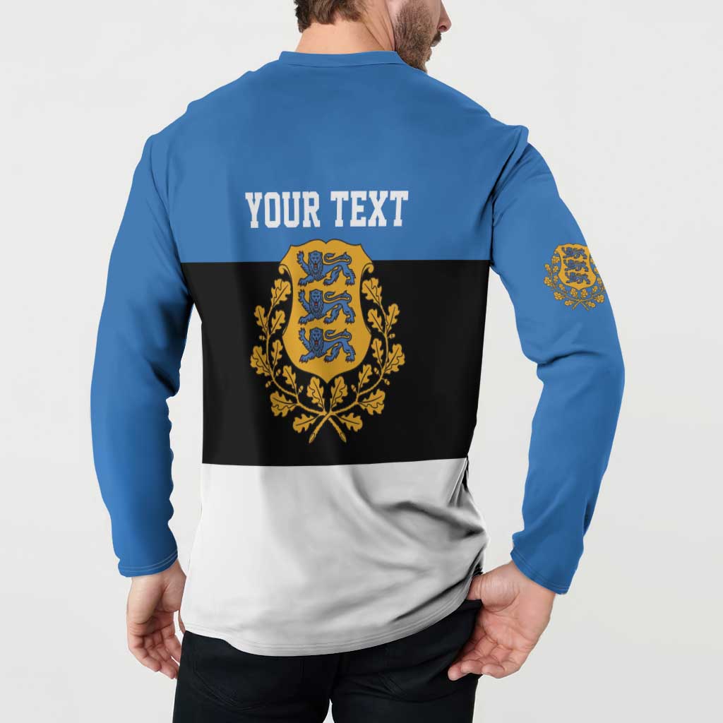 Personalized Estonia Flag Day 4 June Button Sweatshirt Elagu Esti!