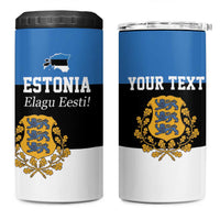 Personalized Estonia Flag Day 4 June 4 in 1 Can Cooler Tumbler Elagu Esti!