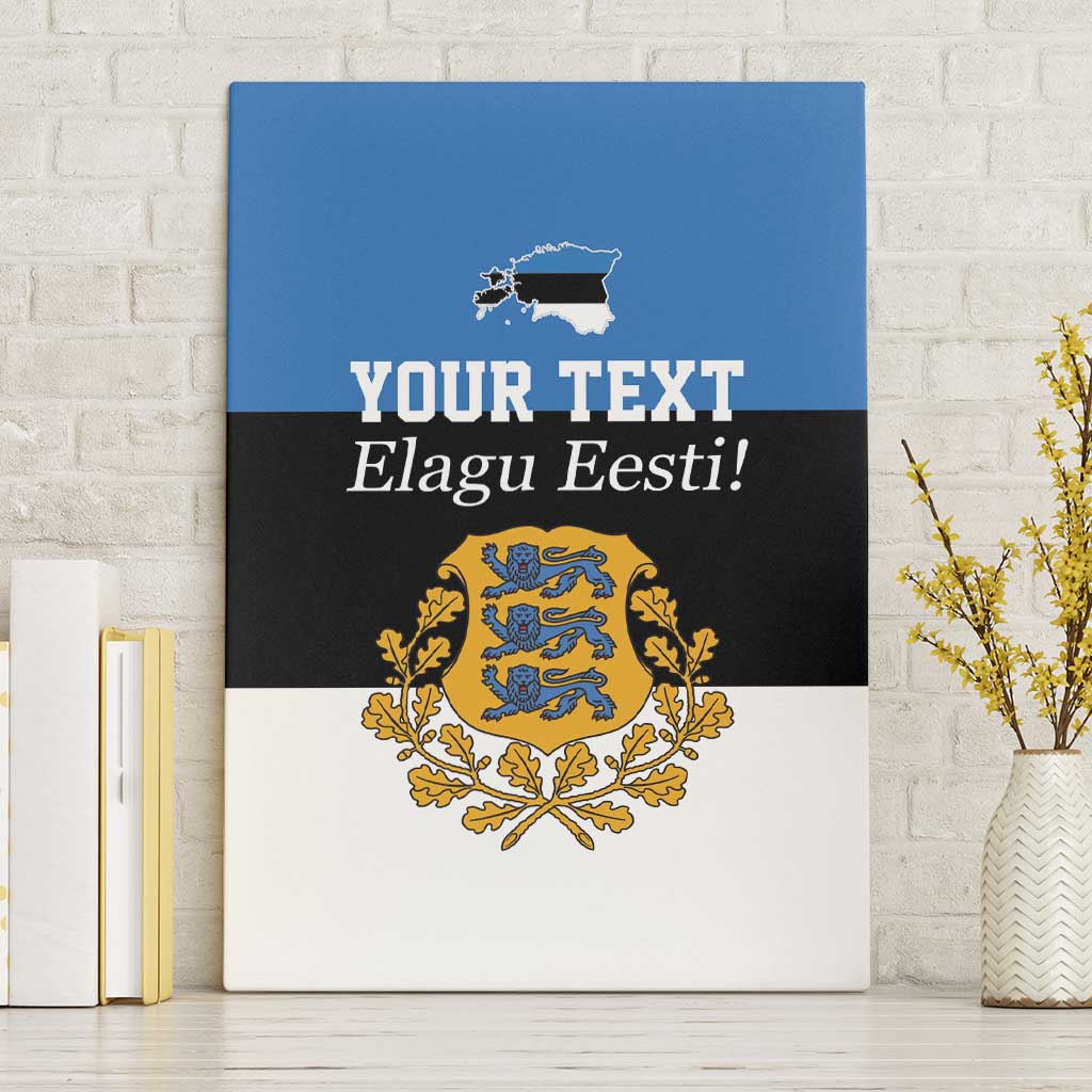 Personalized Estonia Flag Day 4 June Canvas Wall Art Elagu Esti!