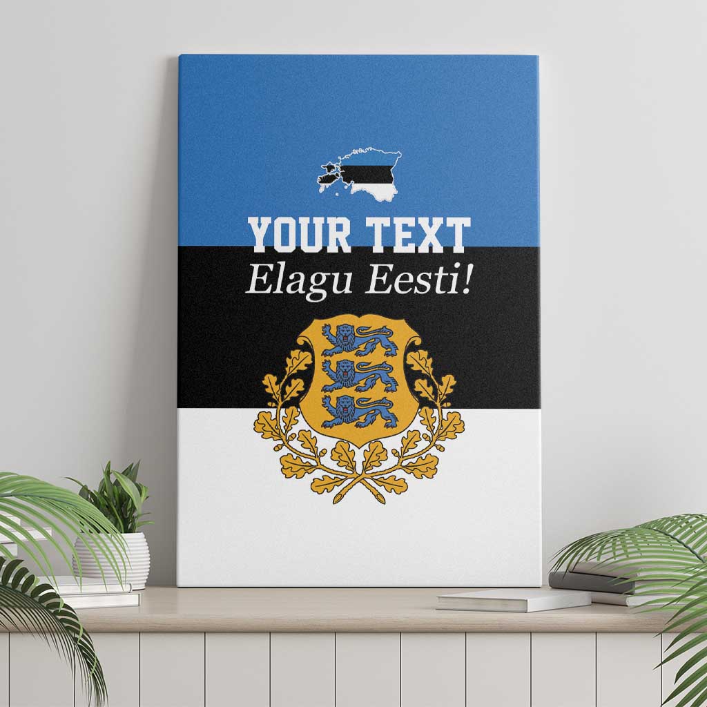 Personalized Estonia Flag Day 4 June Canvas Wall Art Elagu Esti!