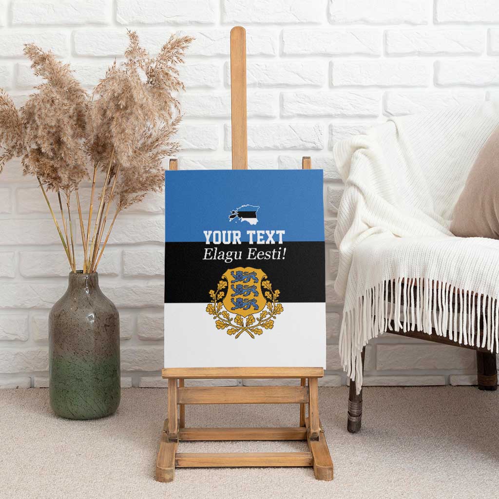 Personalized Estonia Flag Day 4 June Canvas Wall Art Elagu Esti!