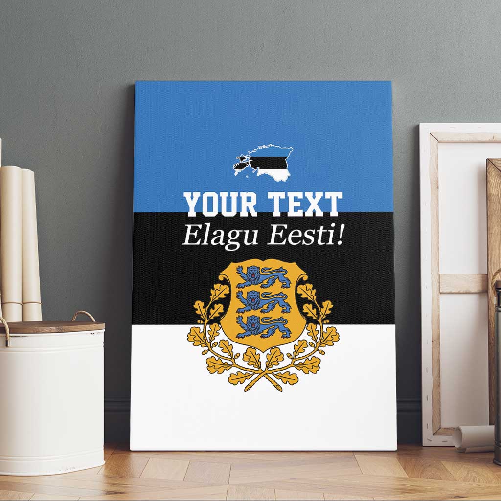 Personalized Estonia Flag Day 4 June Canvas Wall Art Elagu Esti!