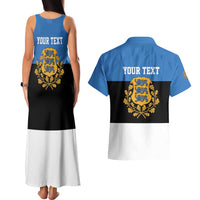 Personalized Estonia Flag Day 4 June Couples Matching Tank Maxi Dress and Hawaiian Shirt Elagu Esti!
