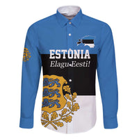 Personalized Estonia Flag Day 4 June Family Matching Long Sleeve Bodycon Dress and Hawaiian Shirt Elagu Esti!