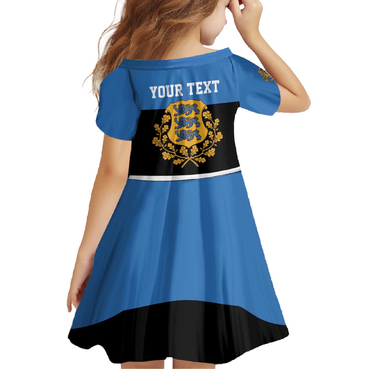 Personalized Estonia Flag Day 4 June Family Matching Off The Shoulder Long Sleeve Dress and Hawaiian Shirt Elagu Esti!