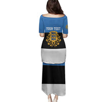 Personalized Estonia Flag Day 4 June Family Matching Puletasi and Hawaiian Shirt Elagu Esti!