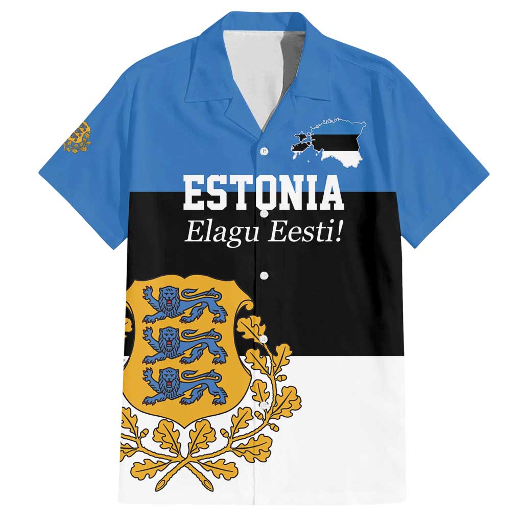 Personalized Estonia Flag Day 4 June Family Matching Tank Maxi Dress and Hawaiian Shirt Elagu Esti!