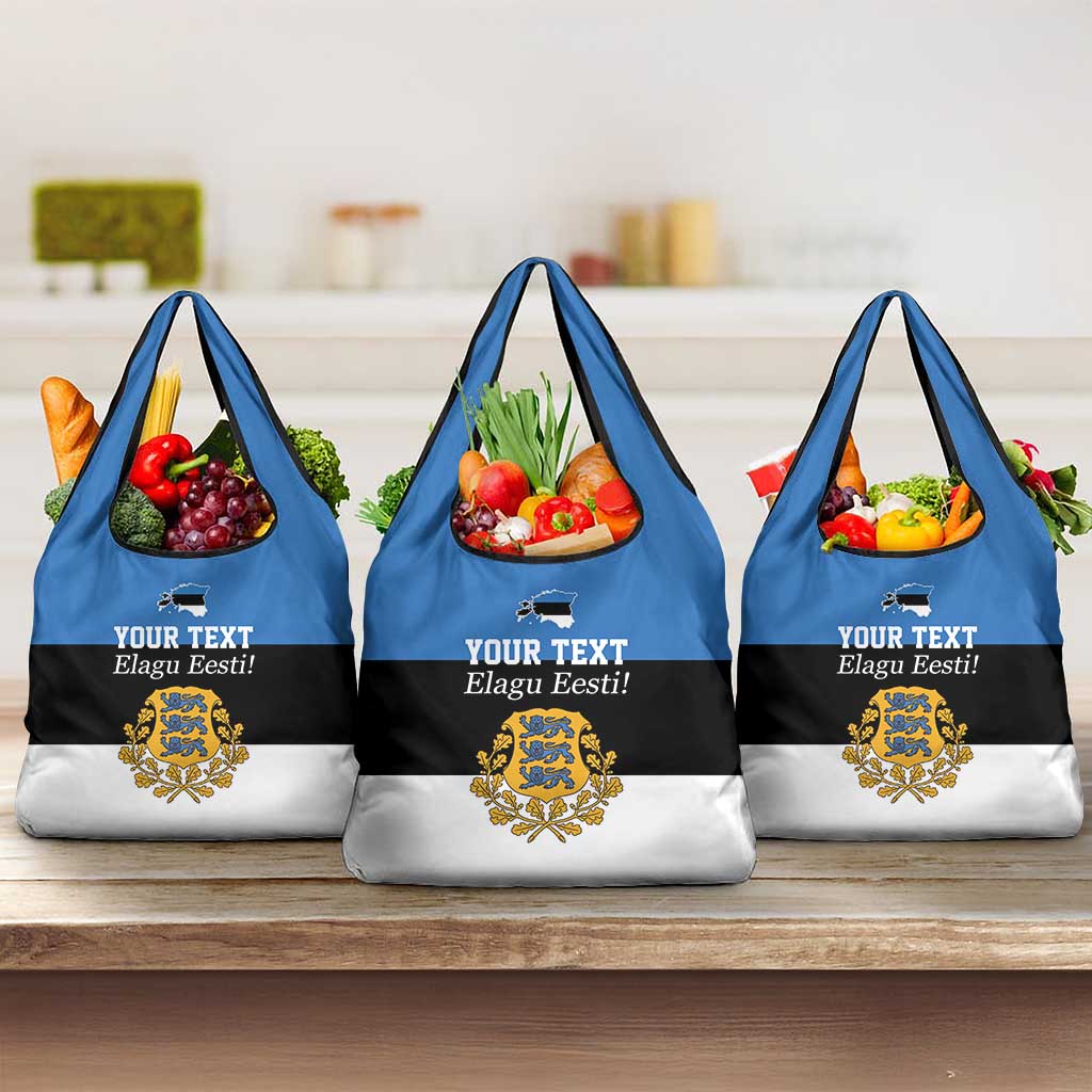 Personalized Estonia Flag Day 4 June Grocery Bag Elagu Esti!
