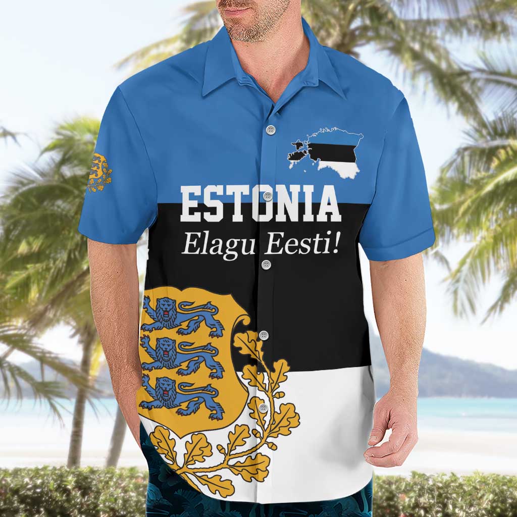 Personalized Estonia Flag Day 4 June Hawaiian Shirt Elagu Esti!