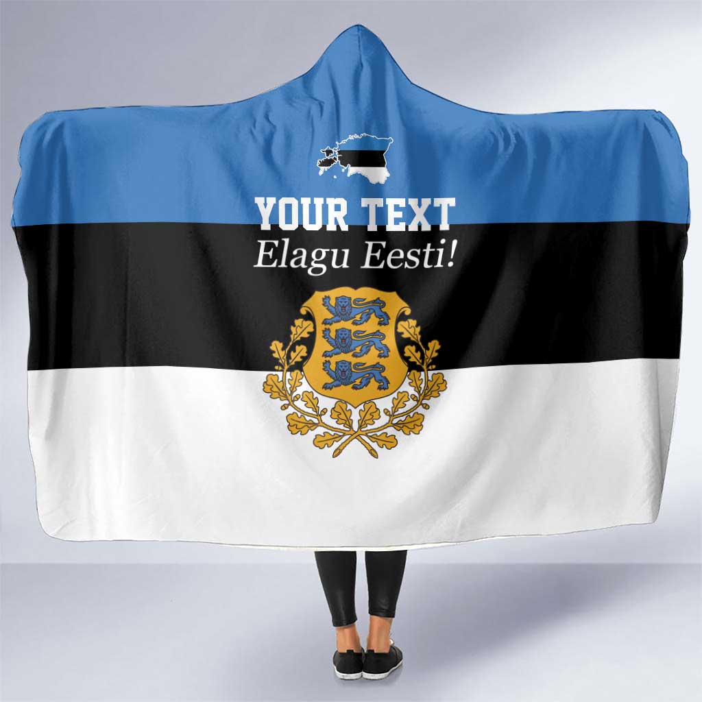 Personalized Estonia Flag Day 4 June Hooded Blanket Elagu Esti!