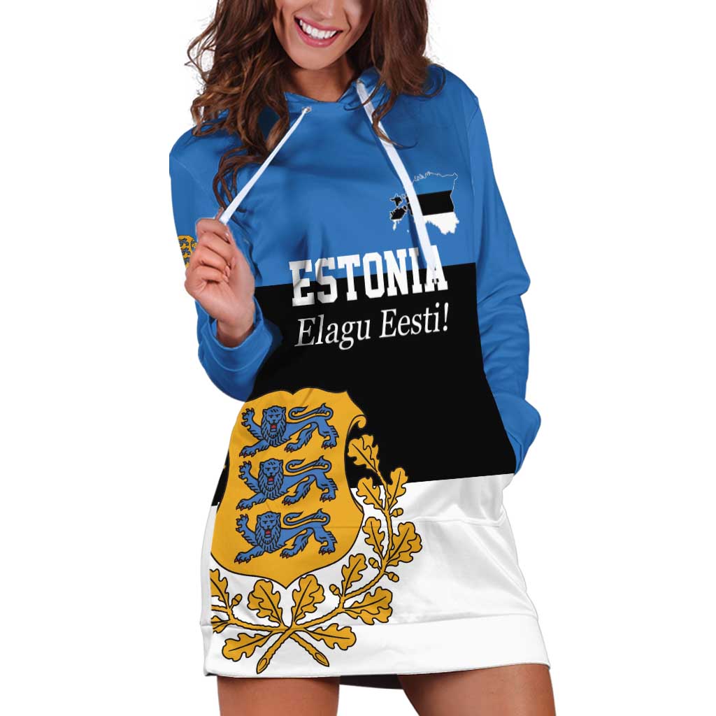Personalized Estonia Flag Day 4 June Hoodie Dress Elagu Esti!