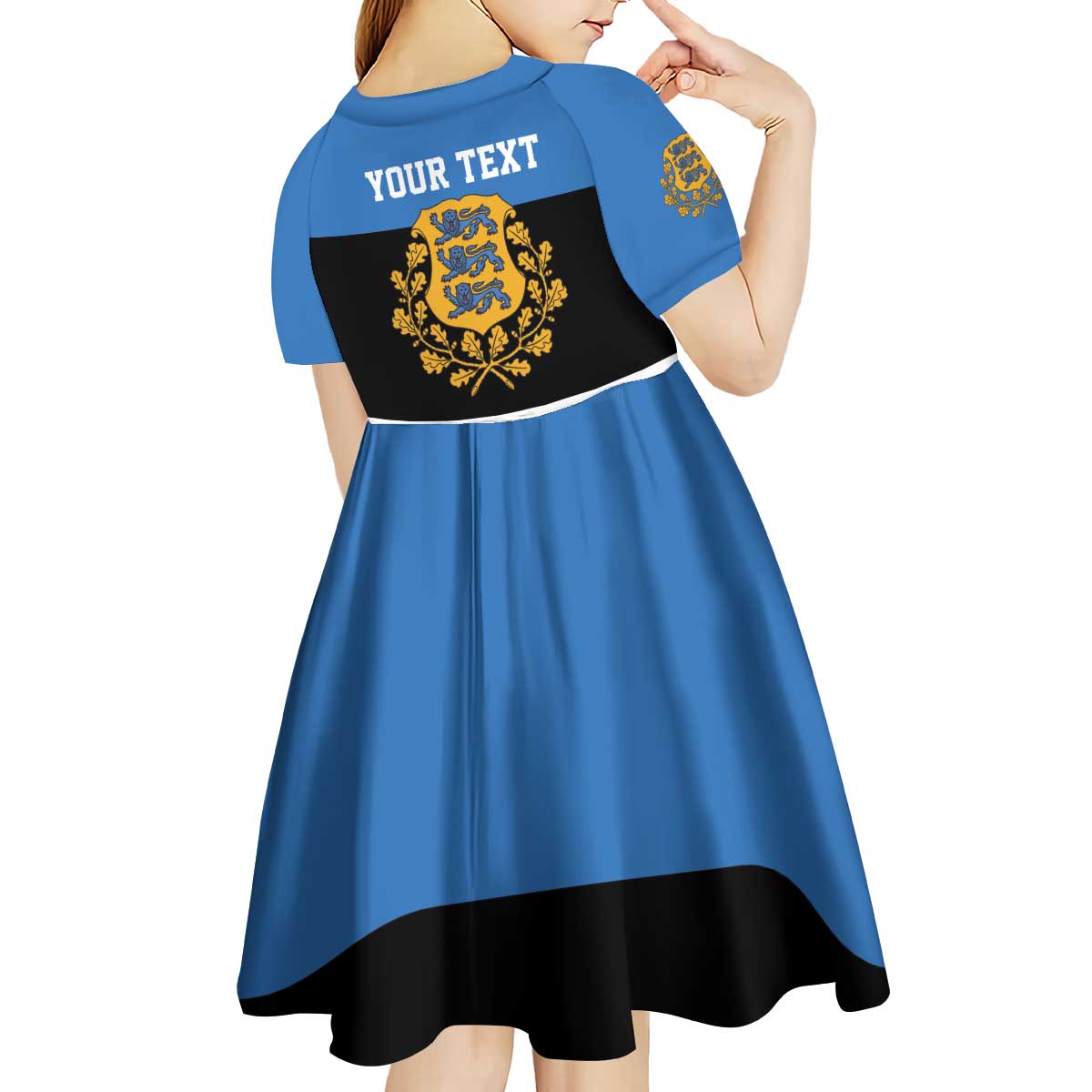 Personalized Estonia Flag Day 4 June Kid Short Sleeve Dress Elagu Esti!