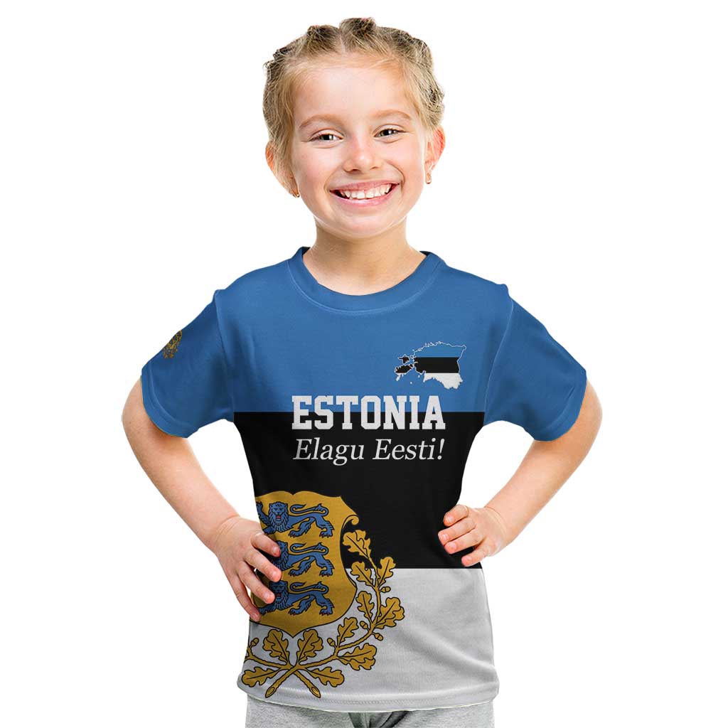 Personalized Estonia Flag Day 4 June Kid T Shirt Elagu Esti!