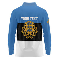 Personalized Estonia Flag Day 4 June Long Sleeve Polo Shirt Elagu Esti!