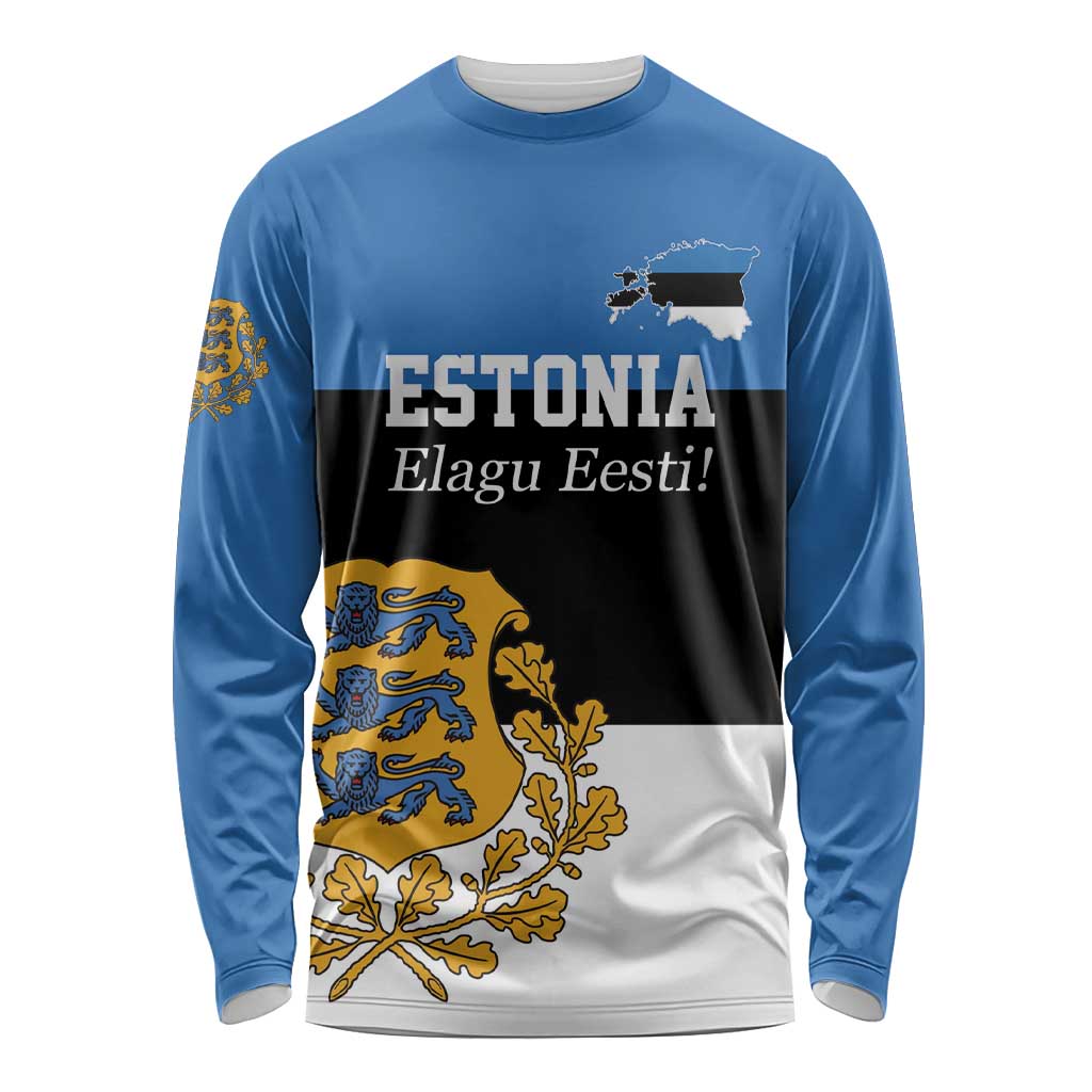 Personalized Estonia Flag Day 4 June Long Sleeve Shirt Elagu Esti!