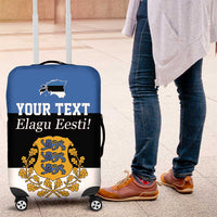 Personalized Estonia Flag Day 4 June Luggage Cover Elagu Esti!