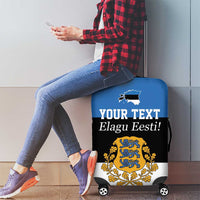 Personalized Estonia Flag Day 4 June Luggage Cover Elagu Esti!