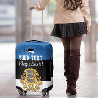 Personalized Estonia Flag Day 4 June Luggage Cover Elagu Esti!