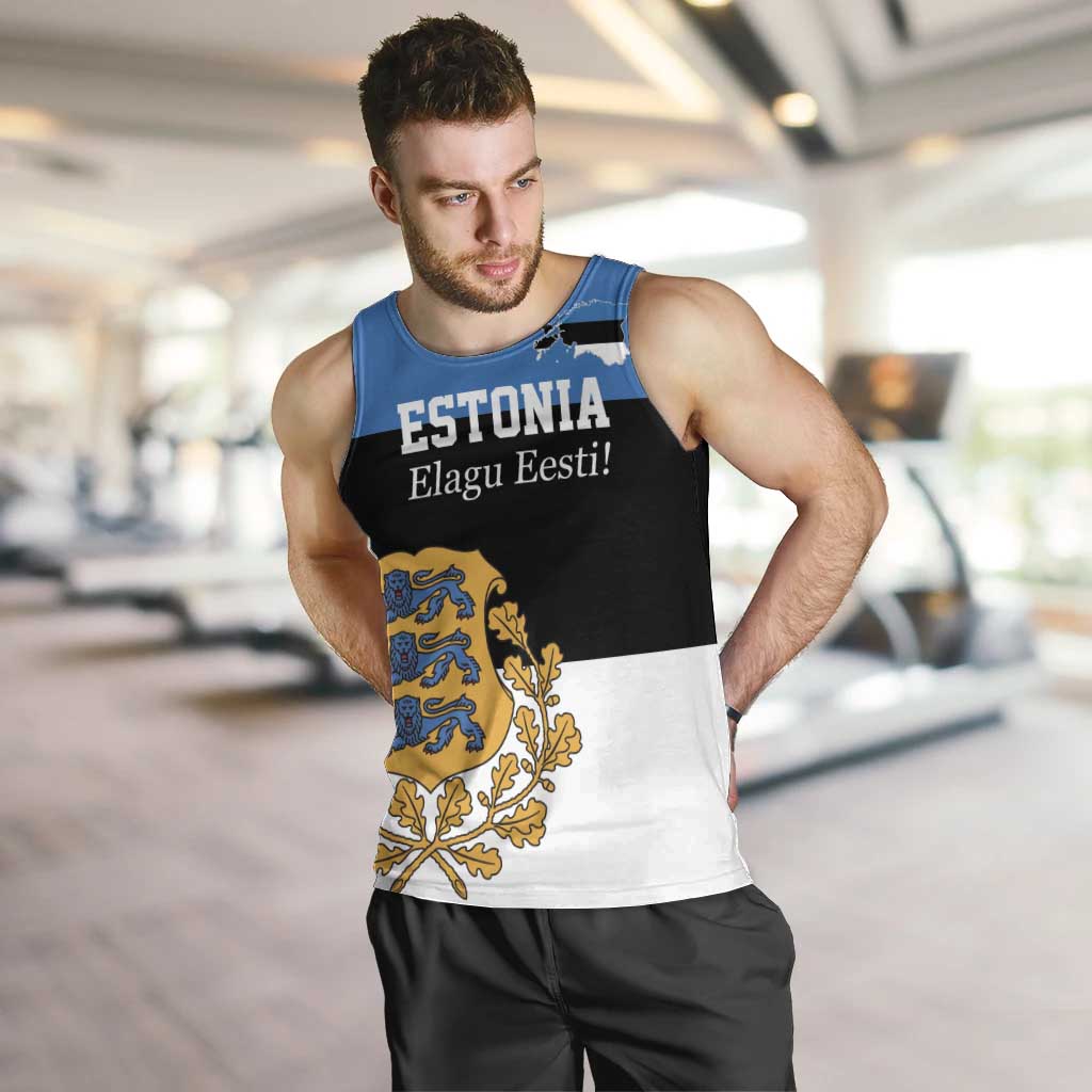 Personalized Estonia Flag Day 4 June Men Tank Top Elagu Esti!