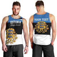 Personalized Estonia Flag Day 4 June Men Tank Top Elagu Esti!