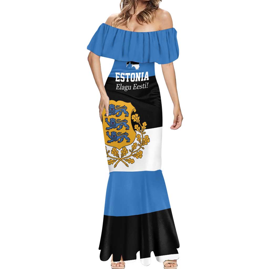 Personalized Estonia Flag Day 4 June Mermaid Dress Elagu Esti!