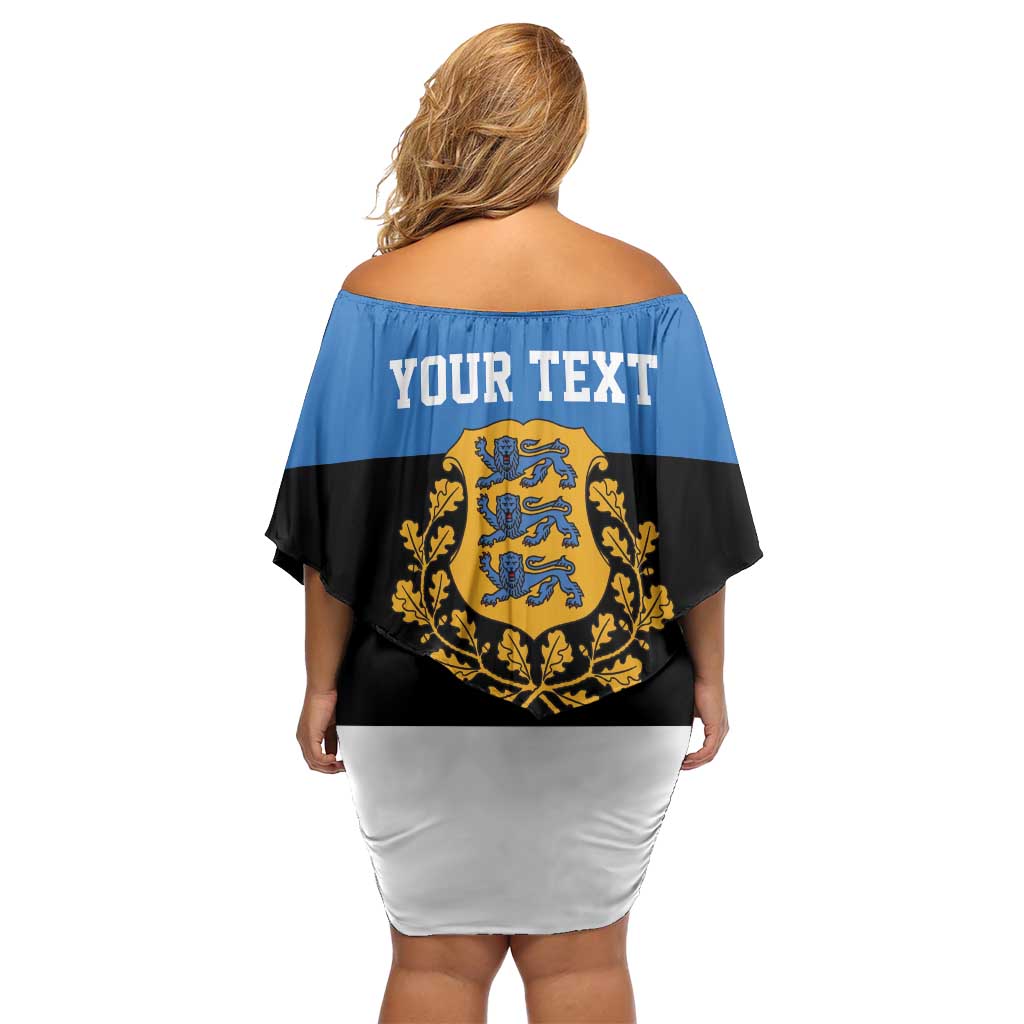 Personalized Estonia Flag Day 4 June Off Shoulder Short Dress Elagu Esti!