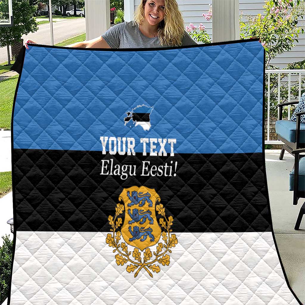 Personalized Estonia Flag Day 4 June Quilt Elagu Esti!