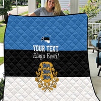 Personalized Estonia Flag Day 4 June Quilt Elagu Esti!